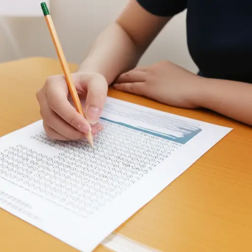 他迅速回答了那些选择题。