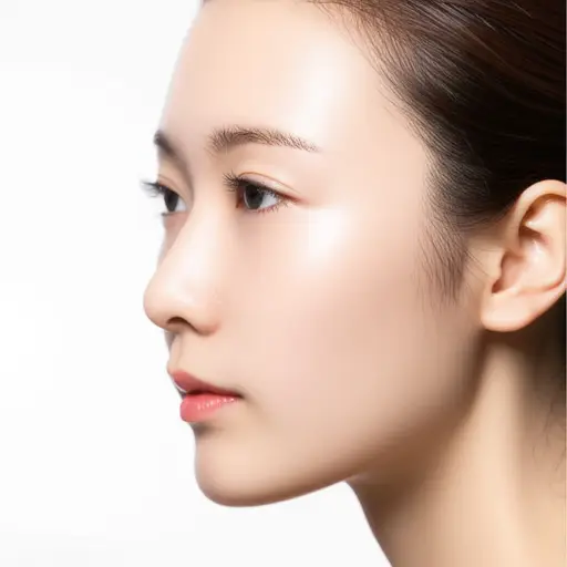 她的皮肤柔软而光滑。