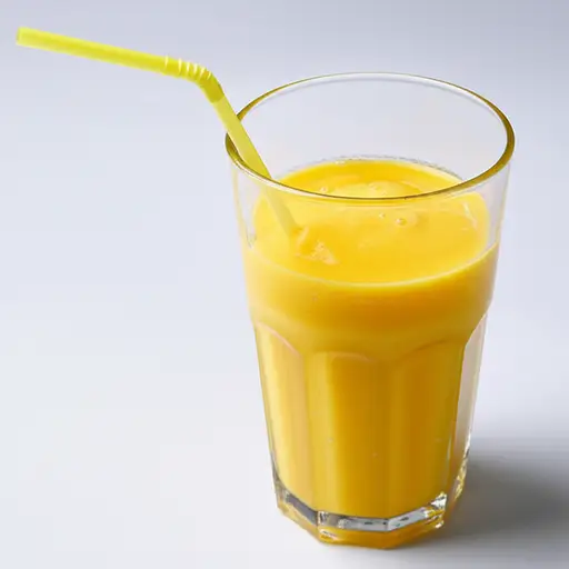 这个芒果冰沙很好喝。