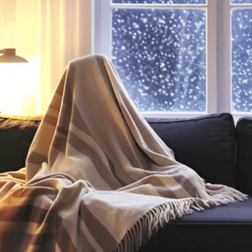 把毯子盖在你身上以保暖。