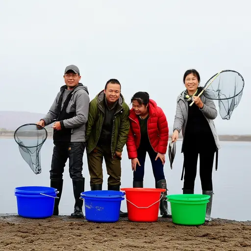 那天他们抓了很多鱼。