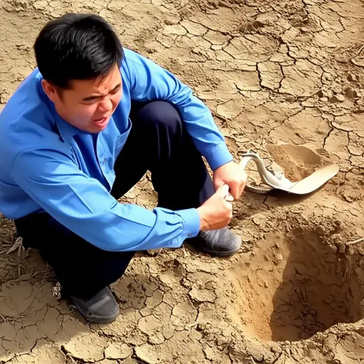 我开始挖，但那是没用的。