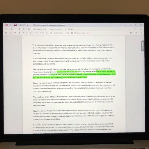 查看所有用绿色标记的段落。
