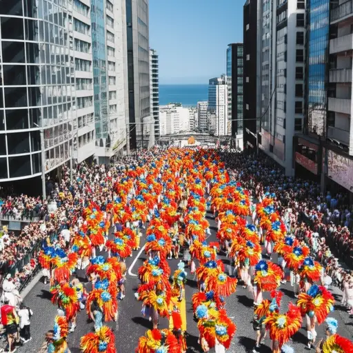 我所在城市的狂欢节很有趣，但无法与里约的相比。