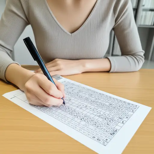 在求职面试之前，她必须完成一项性格测试。