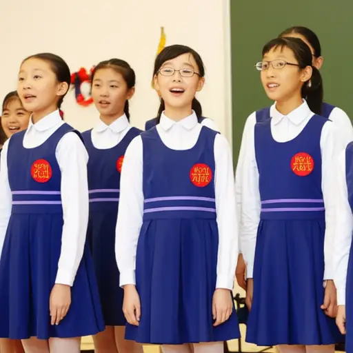 她从去年开始就是学校唱诗班的成员了。