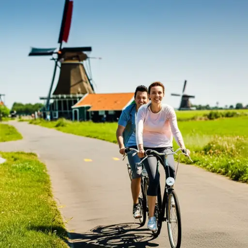 我在那里待一周，我们想骑自行车环游荷兰。