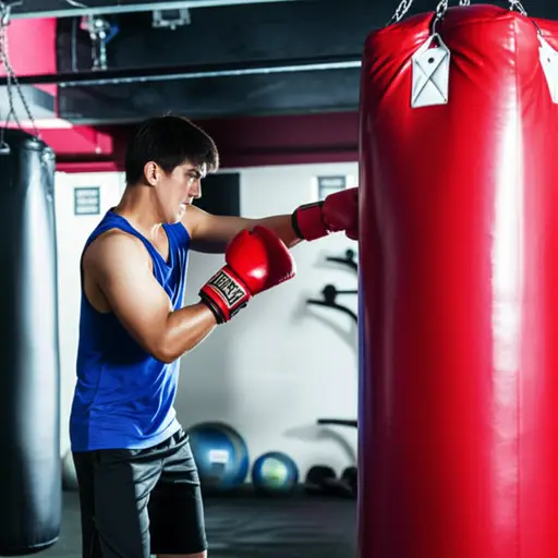 他刻苦训练以成为职业拳击冠军。