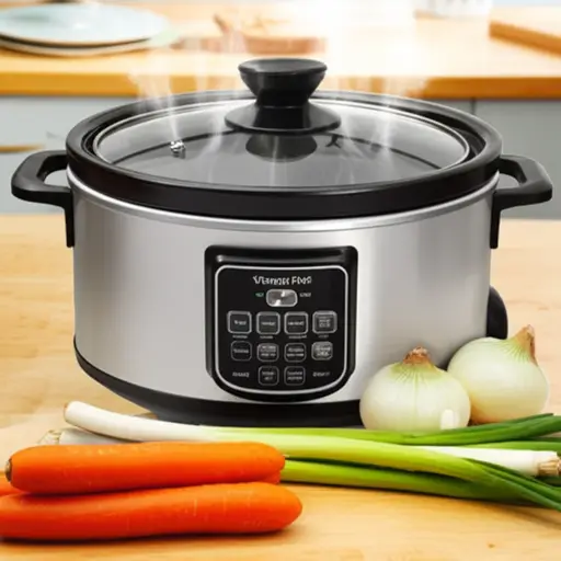 这台慢炖锅煮汤很方便。