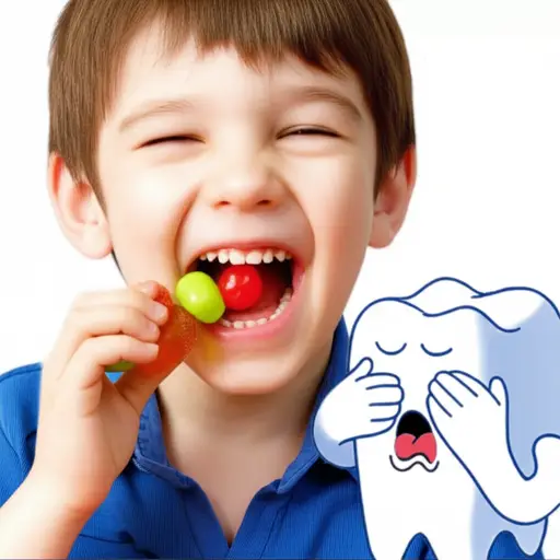 吃太多甜食对牙齿不好。