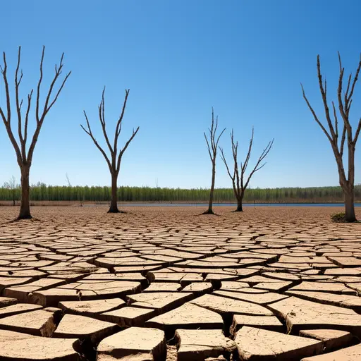 缺乏雨水导致了该地区的严重干旱。