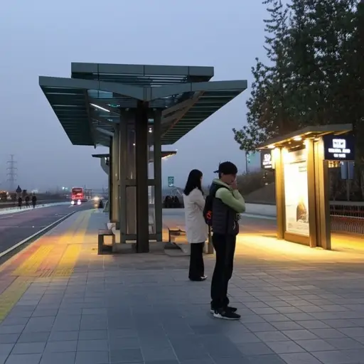 我们等公交车等了很长时间。