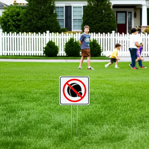 我们不能在这里打球——这是私人财产。