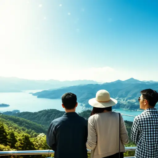 我们欣赏这美丽的景色。