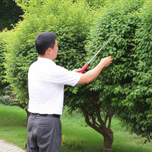 我们需要砍掉花园里过度生长的灌木。