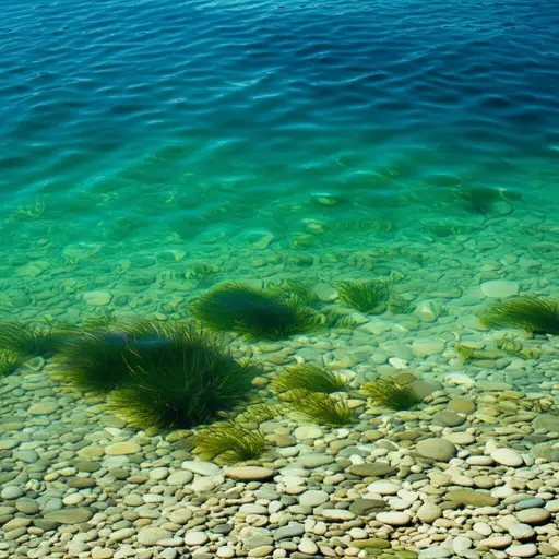 湖里的水如此清澈，你可以看到底部。