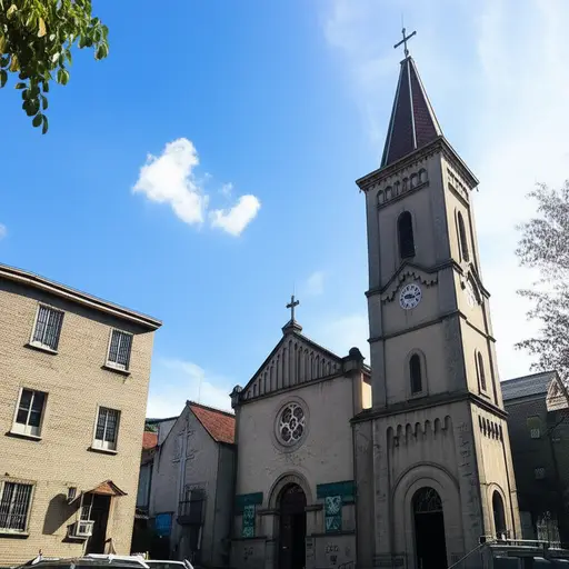 我很喜欢住在老教堂附近，因为每个整点都能听到它的钟声。