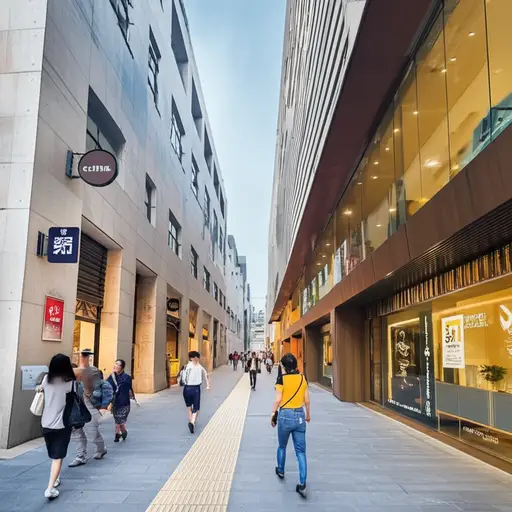 有一些时尚的咖啡馆、餐厅和博物馆。