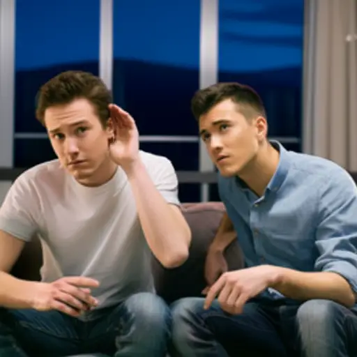 “你听到噪音了吗？”“没有，你是在胡思乱想。”