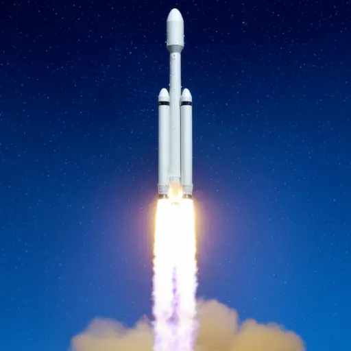 火箭飞向了太空。