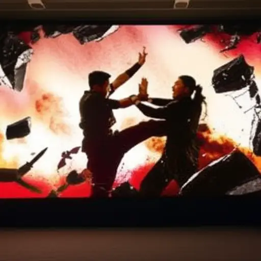 这部电影里有很多打斗场面。