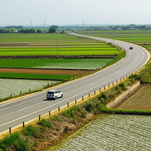 我们开了好几英里。