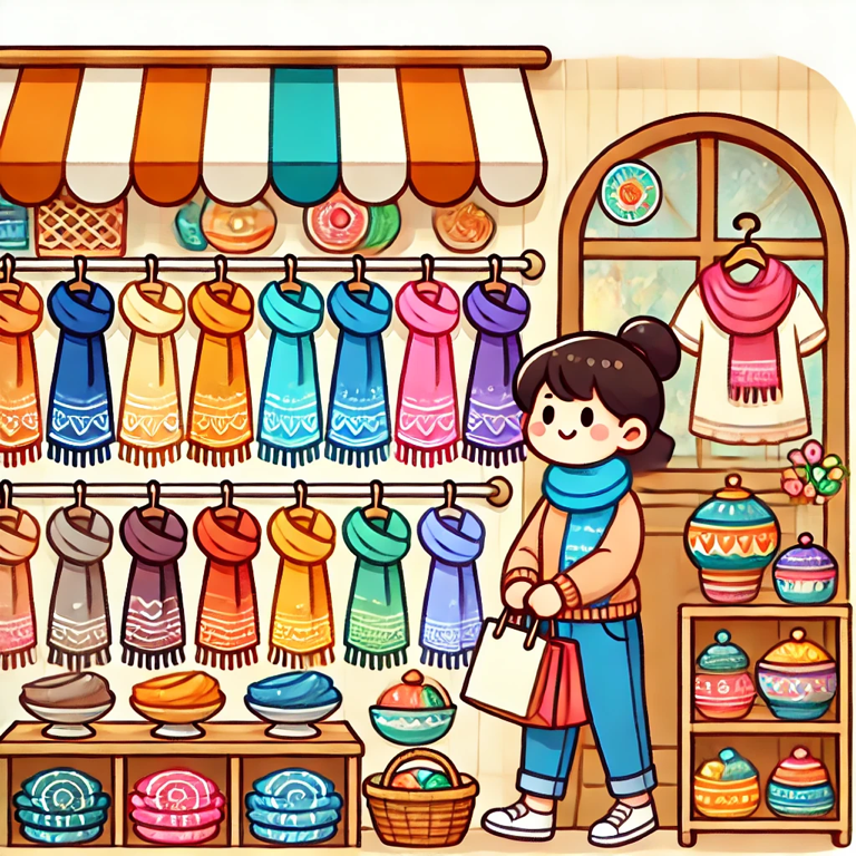 这条绿围巾多少钱？