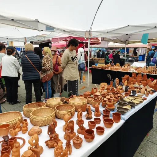 这个市场出售各种各样的当地手工艺品。