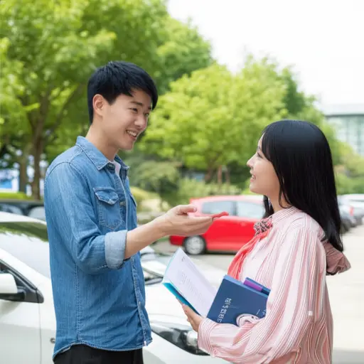 他祝他的妹妹驾照考试好运。