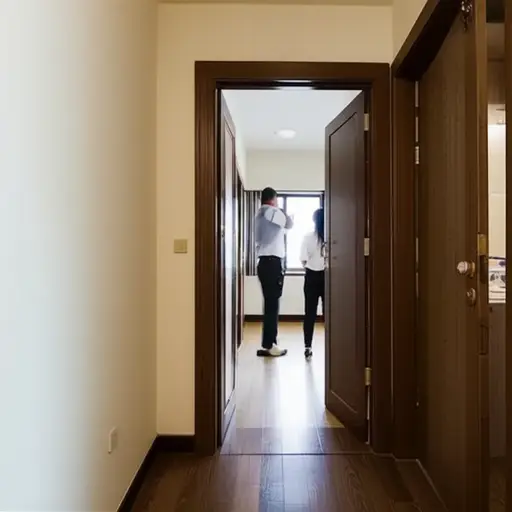 我们听到楼上房间传来奇怪的噪音。