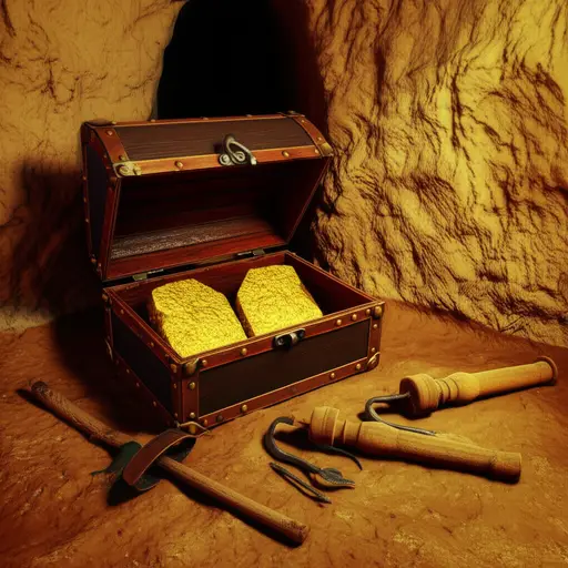 他们发现宝藏被切成了两半。