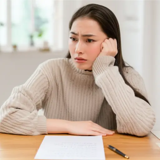 她对她的决定不太确定。