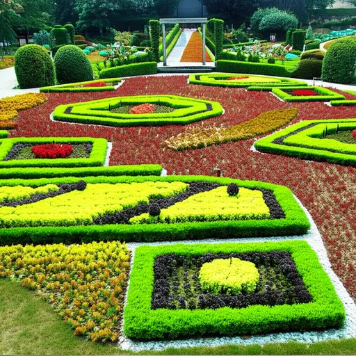 这个花园的设计极具艺术眼光。