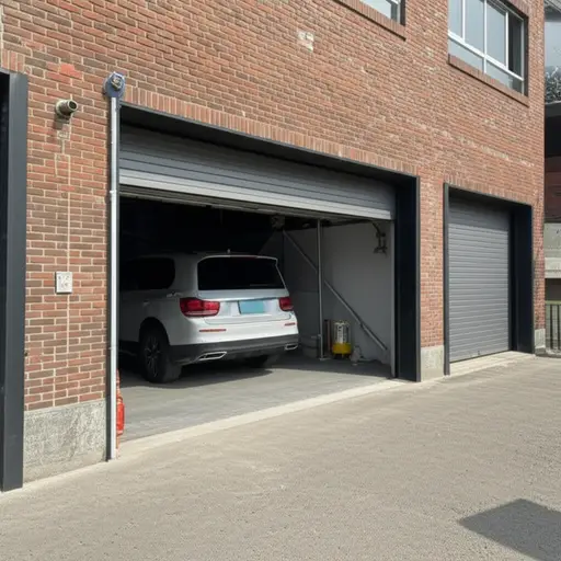 请把车停到车库里。