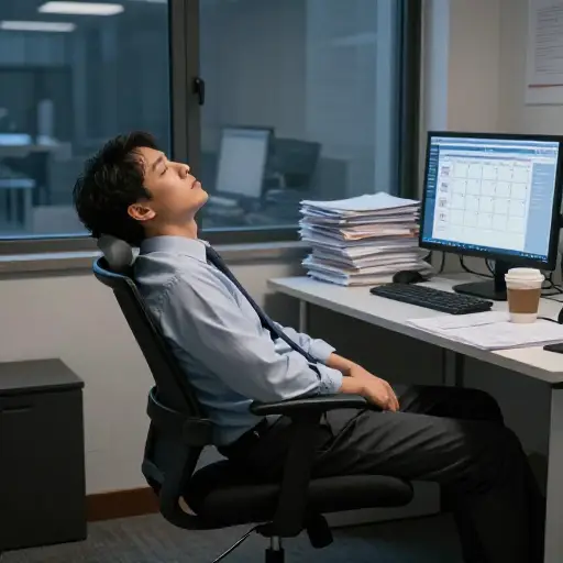 exhausting 的工作安排让他在周五时彻底累垮了。