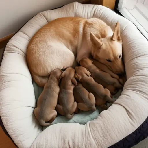 我们的狗生了六只小狗。