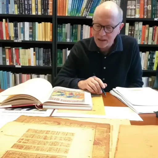 奈杰尔正在进行一项关于早期基督教艺术的研究。