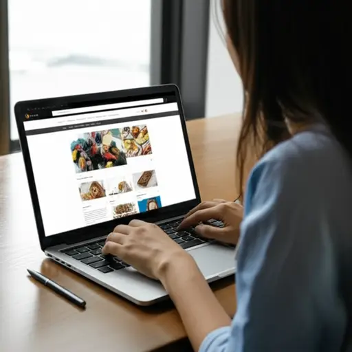 她每天使用互联网。