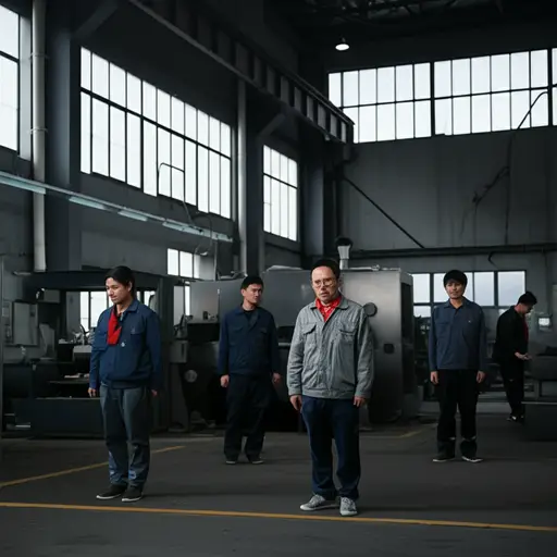 自从宣布工厂将关闭以来，工厂里一直笼罩着一种忧郁的氛围。