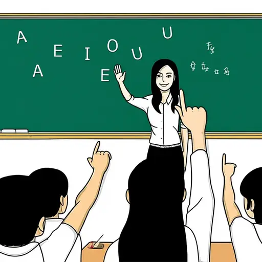 在游戏中，他让学生选择一个元音或辅音。