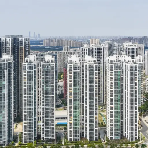 她住在城市的东北部。