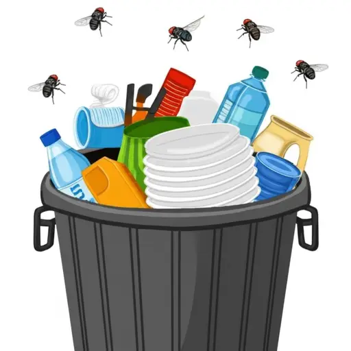 垃圾桶里的垃圾几天后开始发臭。