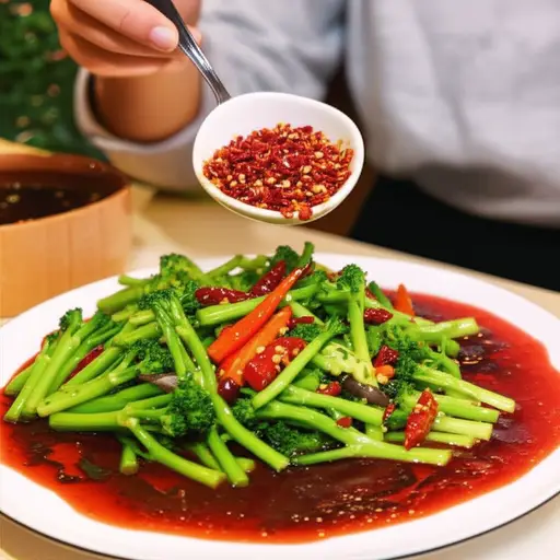 在菜肴中加一些辣椒以增加风味。