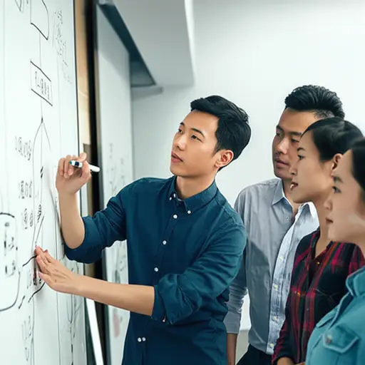 他通过画图解释了他的观点。