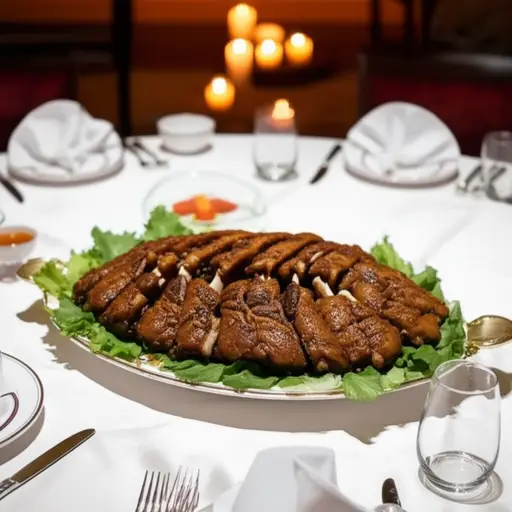 烤羊肉是特殊场合的流行菜肴。