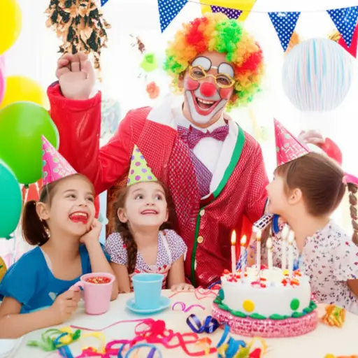 我生日派对上请了一个小丑。