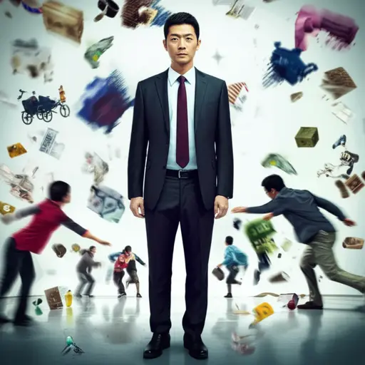 尽管周围一片混乱，他保持冷静。