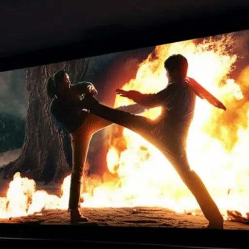 这部电影里有很多打斗场面。