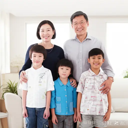 这对夫妇有两个收养的孩子和一个亲生的孩子。