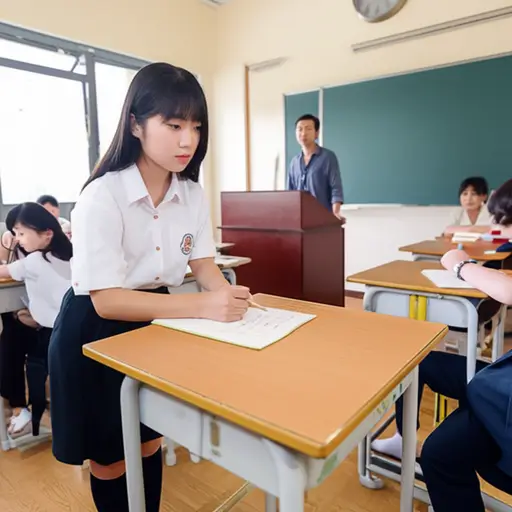 她因为在课堂上不专心而被批评了。